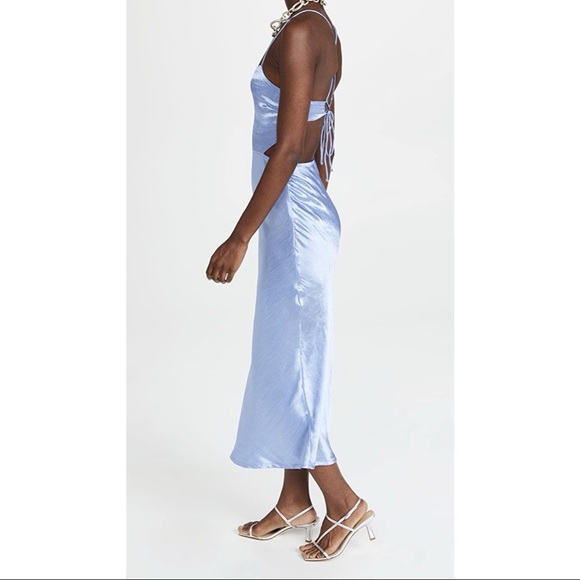 RAHI SHOPBOP Blue Satin Dress - Picture 4 of 5